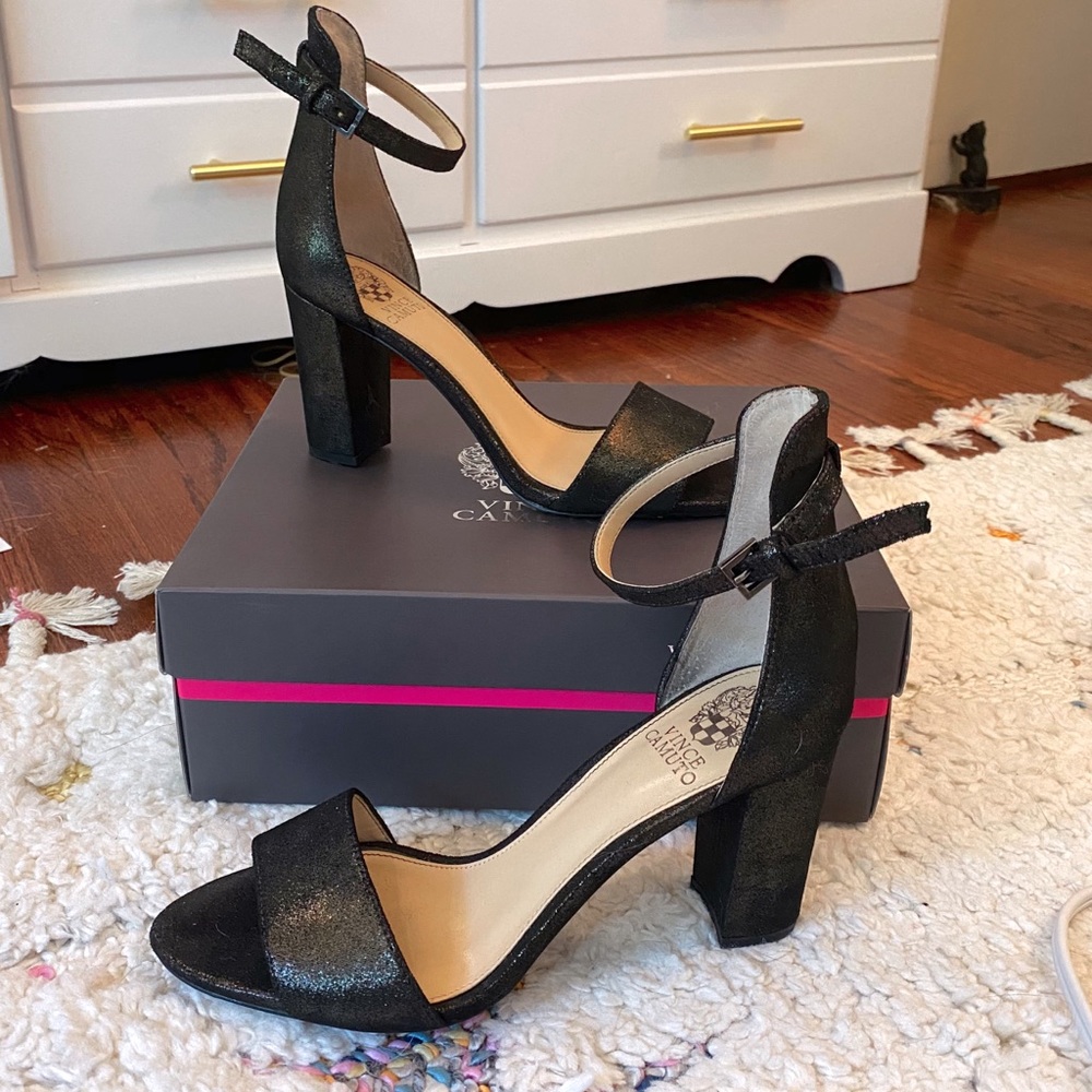 Vince Camuto Corlina Sandal in Dazzle Suede